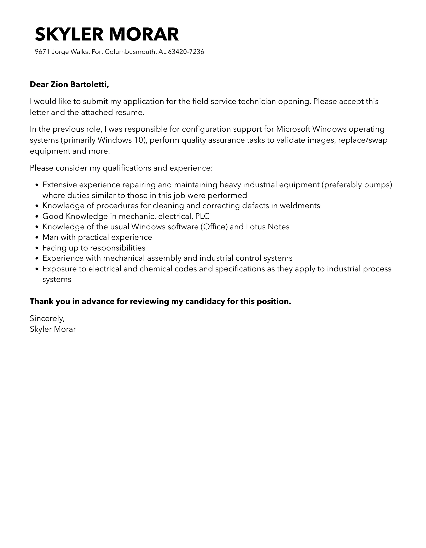 38964 cover letter writing