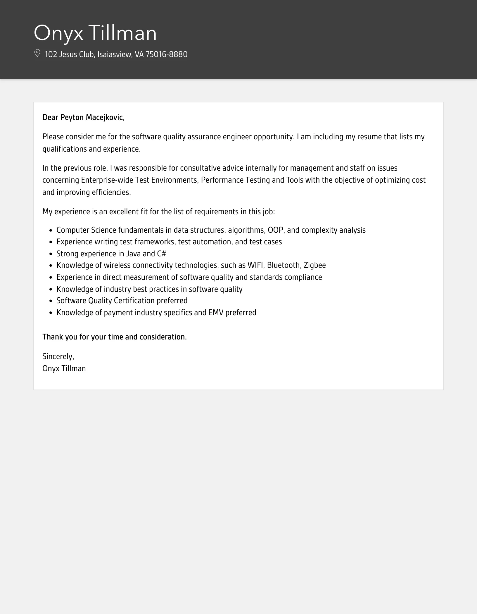 39020 cover letter submission