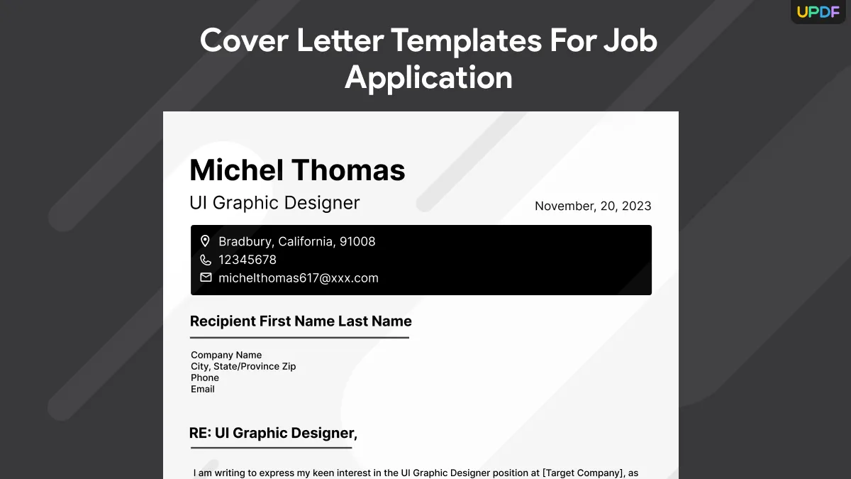 39022 cover letter formatting
