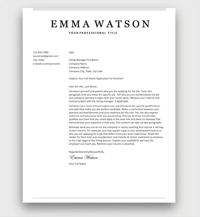 39028 cover letter customization