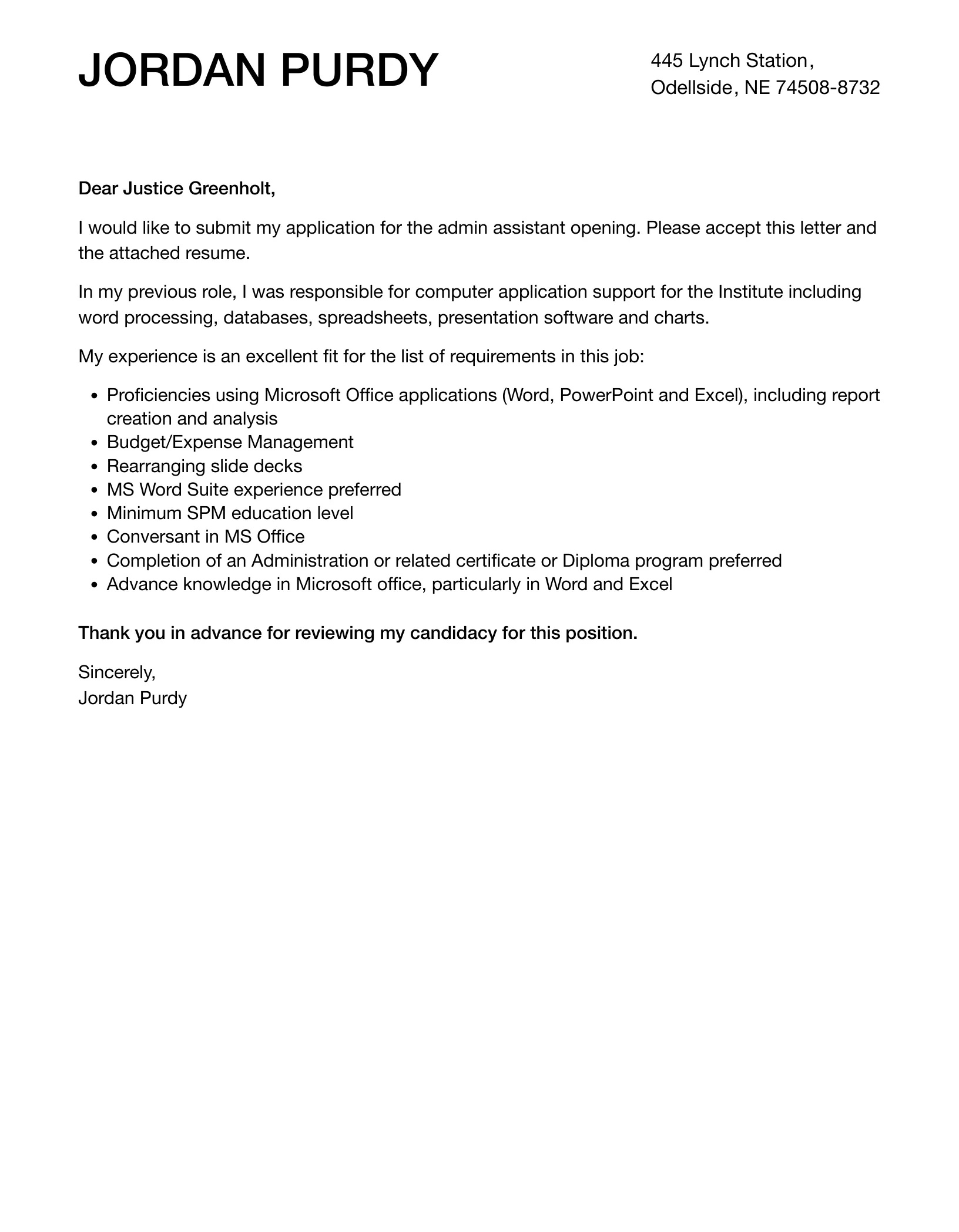 39029 tailoring cover letter