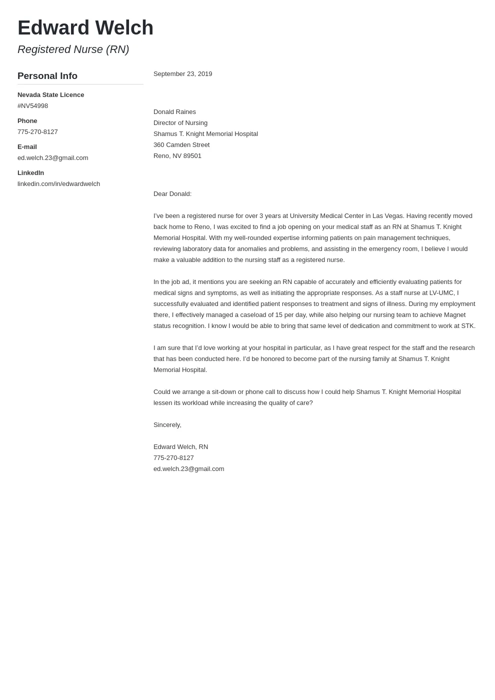 39040 nurse cover letter formatting