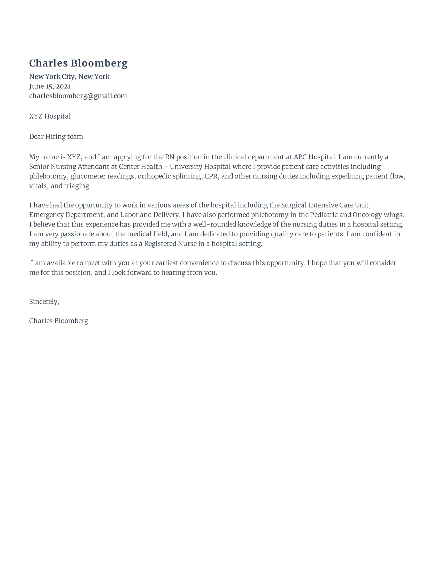 39040 nurse cover letter header