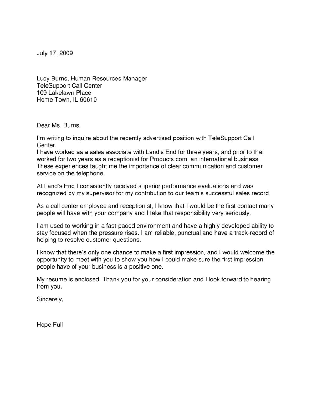 39041 call centre samples