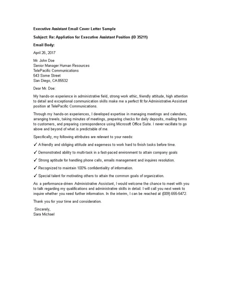 39071 email body cover letter