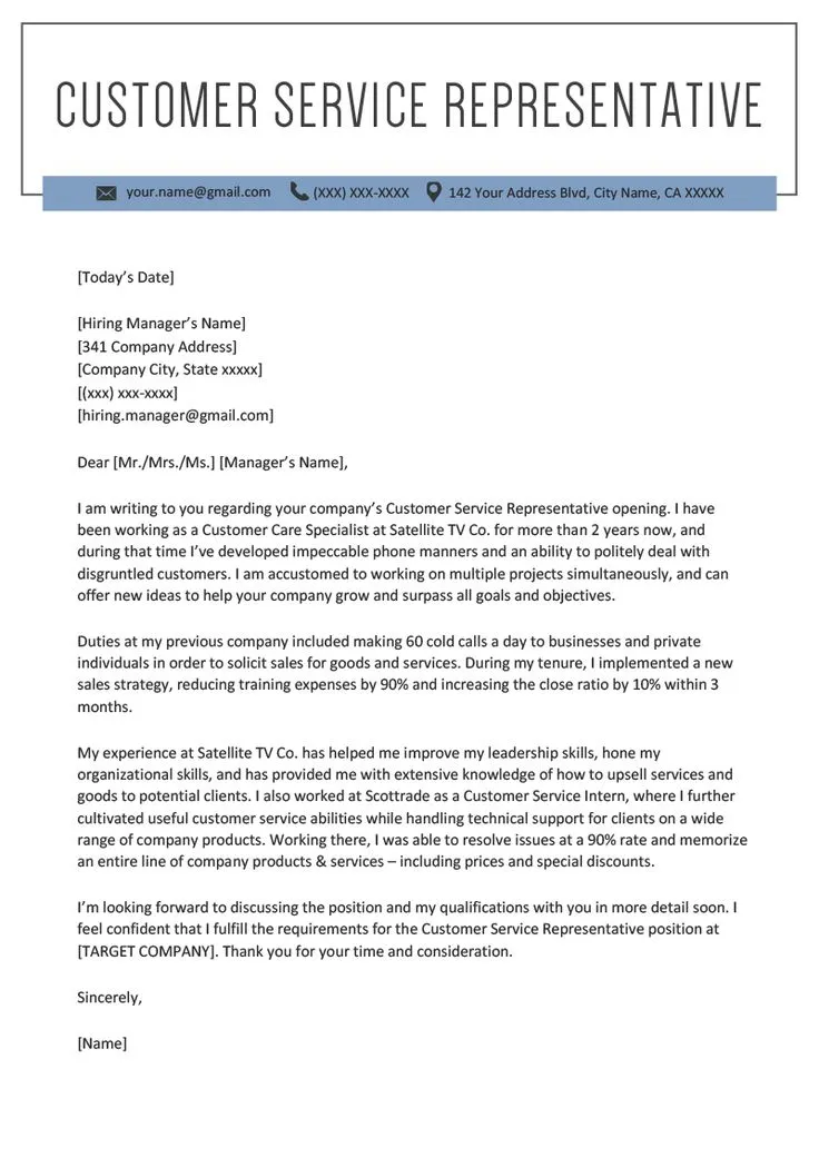 39074 customer service cover letter writing