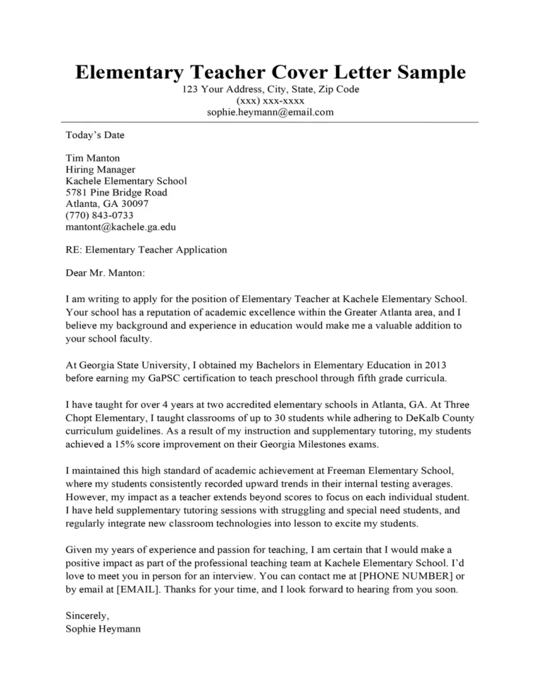 39084 teacher cover letter achievements