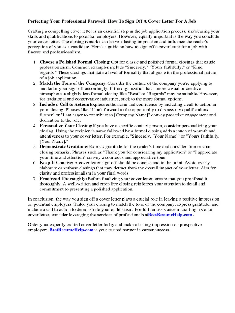 39086 cover letter sign off