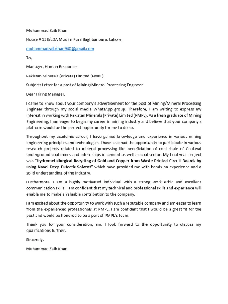 39089 prl cover letter formatting