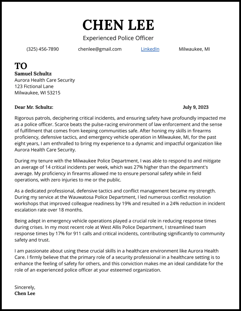 39102 police cover letter enthusiasm