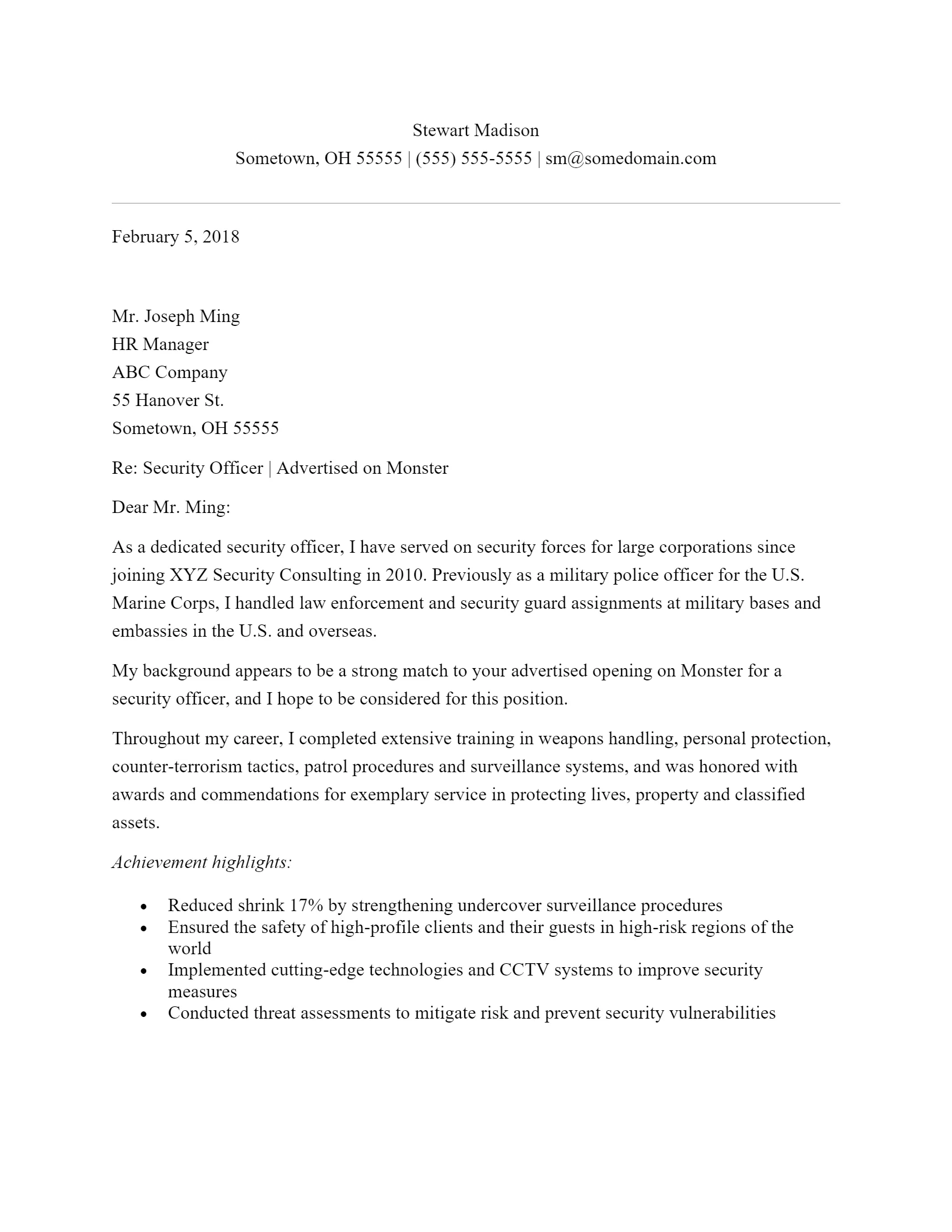 39102 police cover letter skills