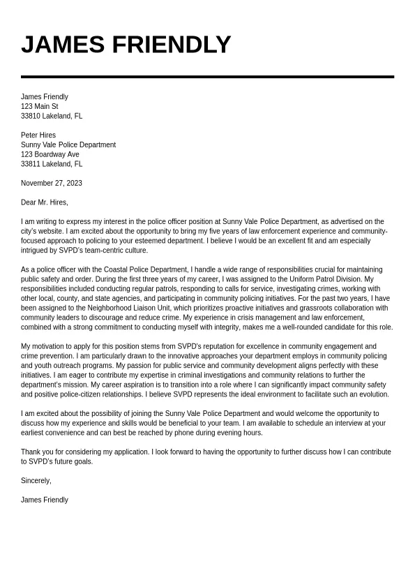 39102 police officer resume example