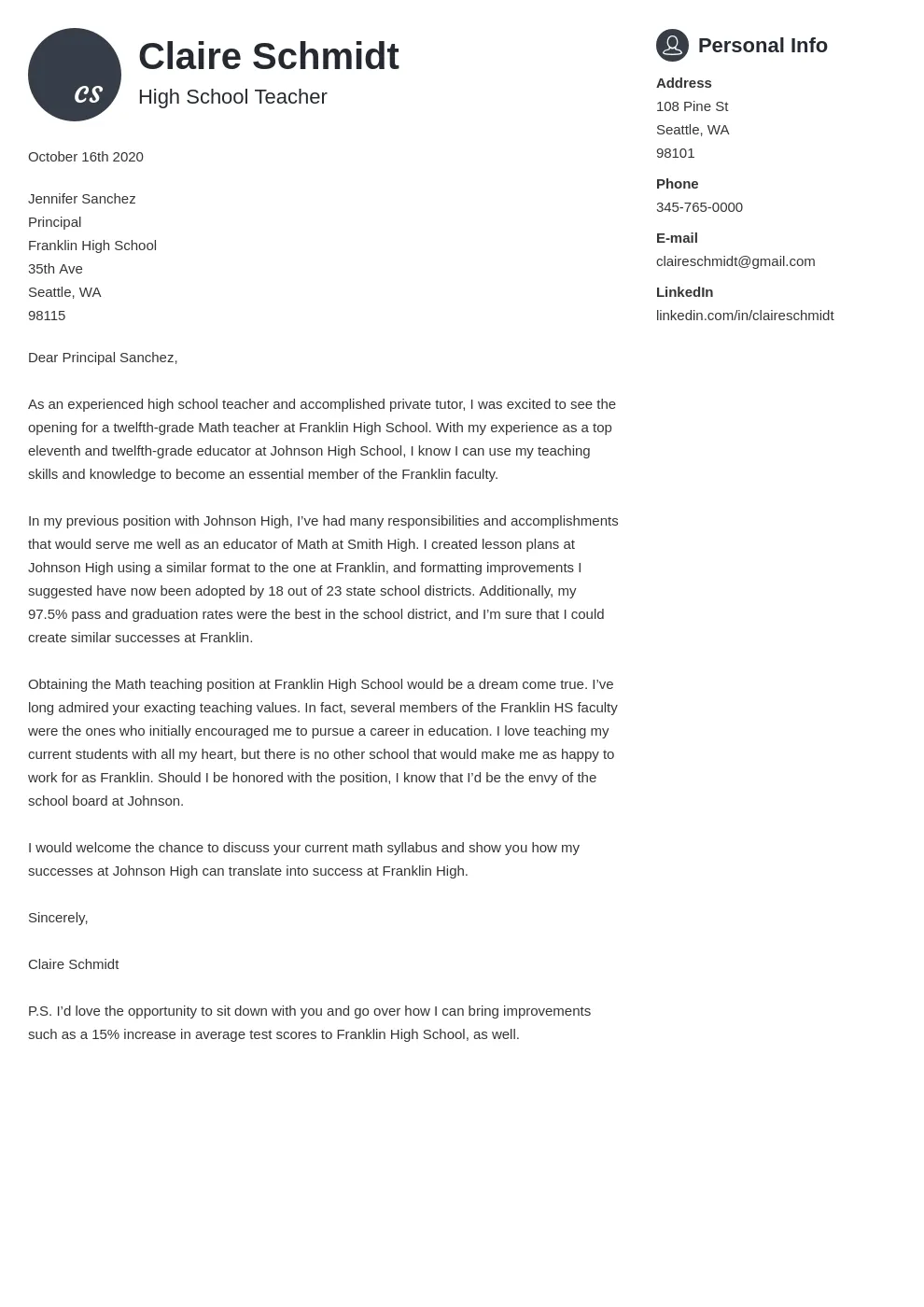 39105 proofread cover letter