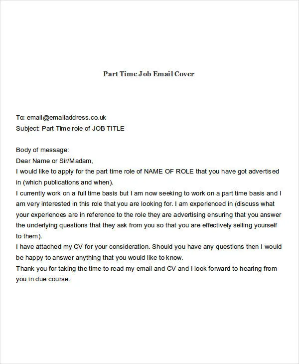 39109 email cover letter formatting