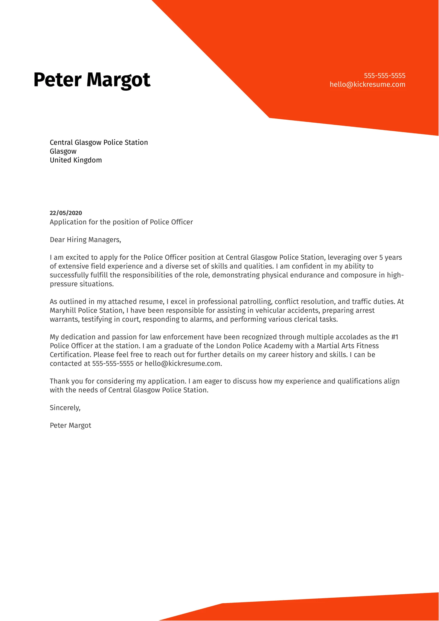 39116 police cover letter skills