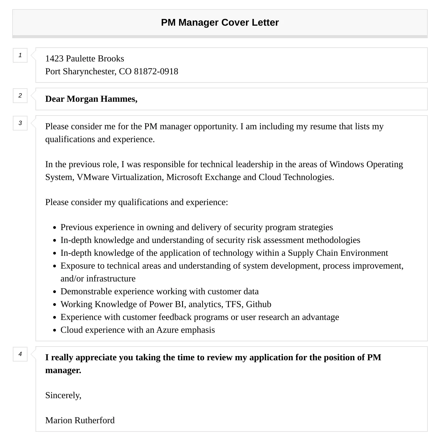 39125 pm cover letter formatting