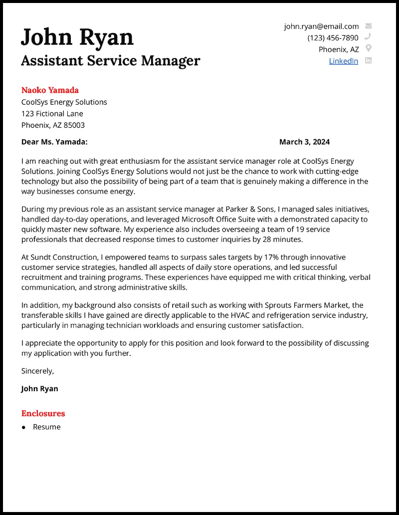 39127 retail assistant manager cover letter