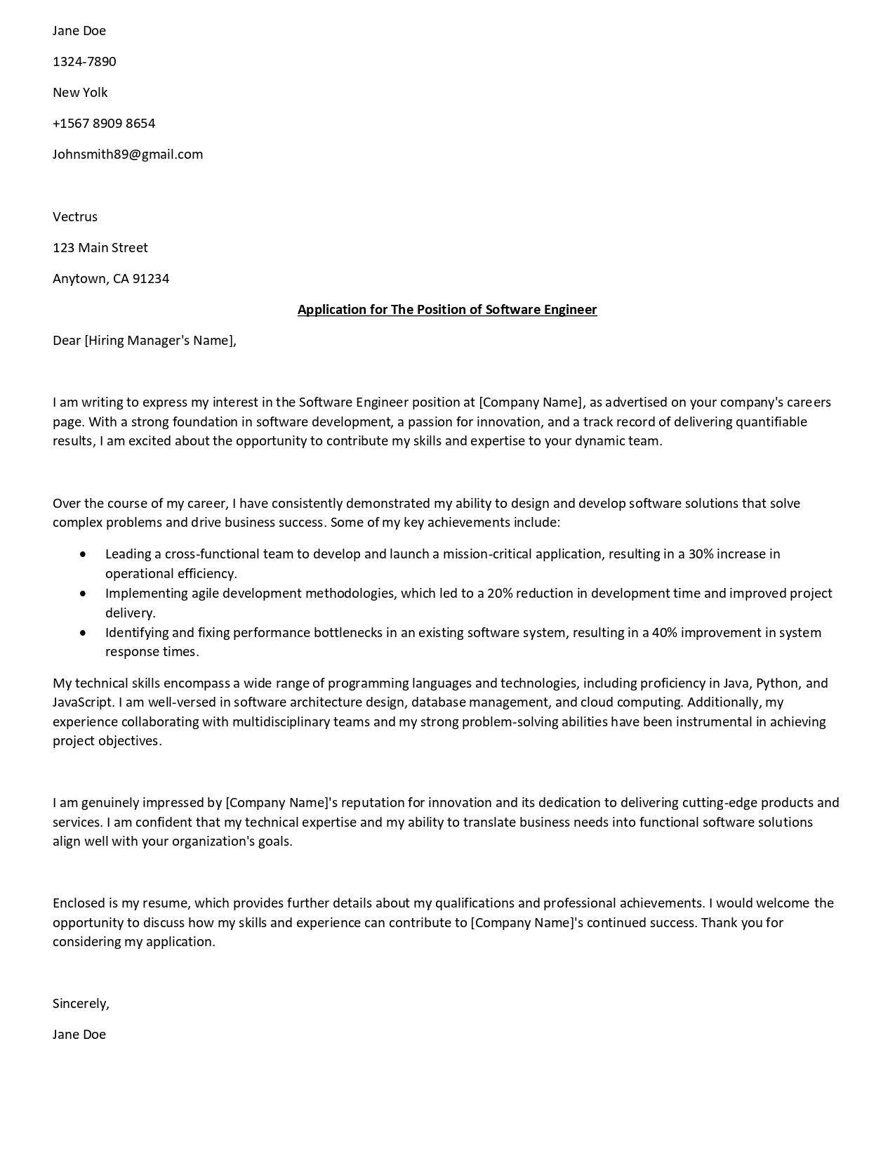 39130 cover letter formatting