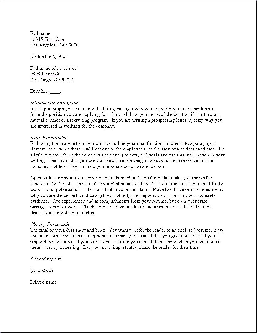 39130 cover letter industry