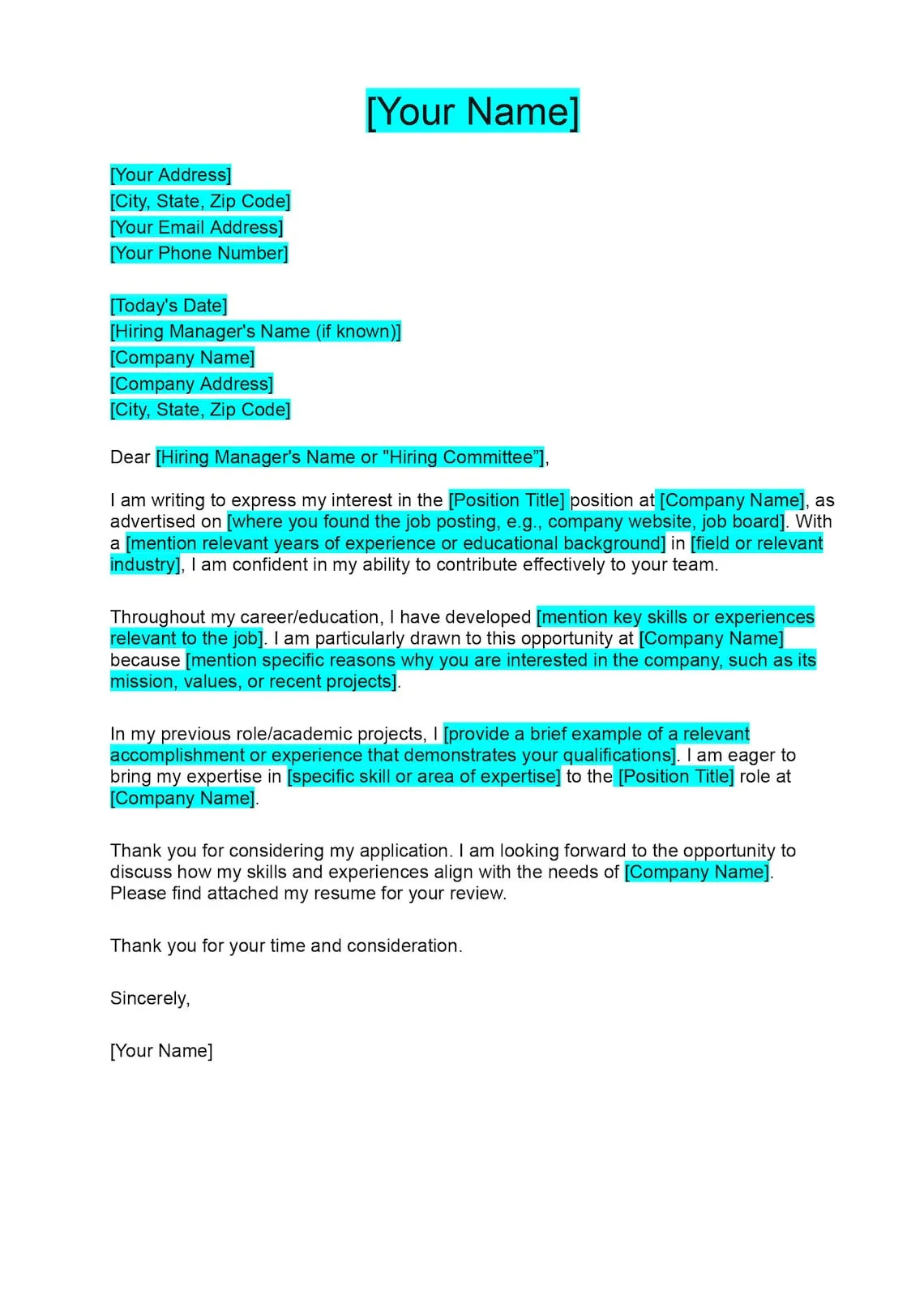 39146 cover letter format