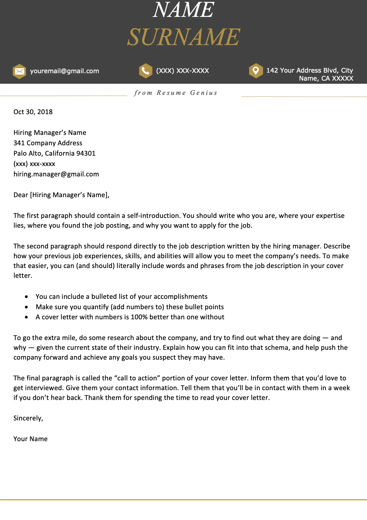 39152 cover letter formatting