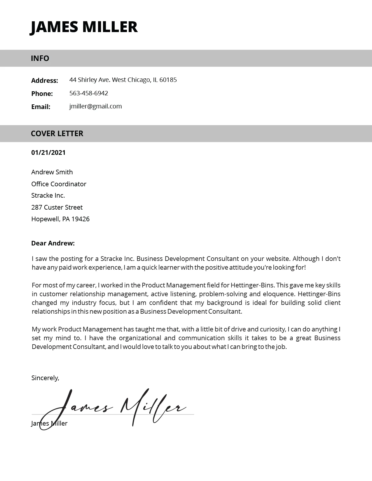 39152 cover letter importance