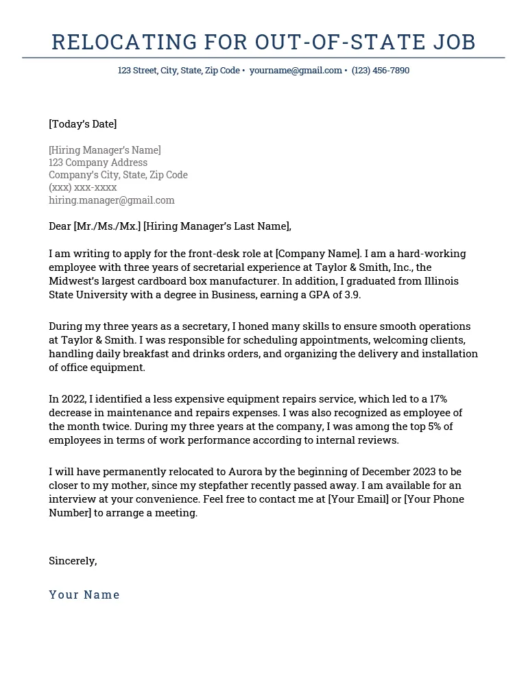 39153 cover letter crafting