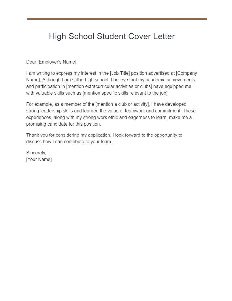 39155 cover letter high school student