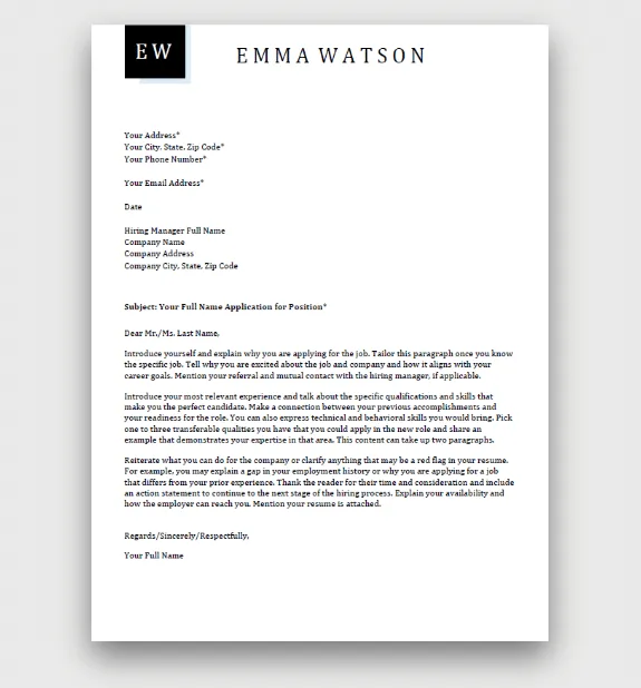 39167 cover letter intro
