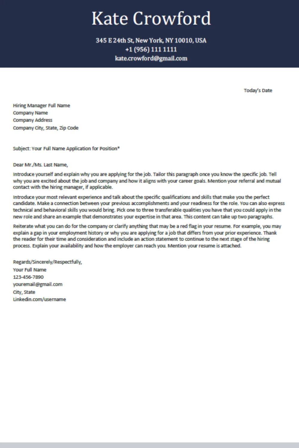 39167 modern cover letter