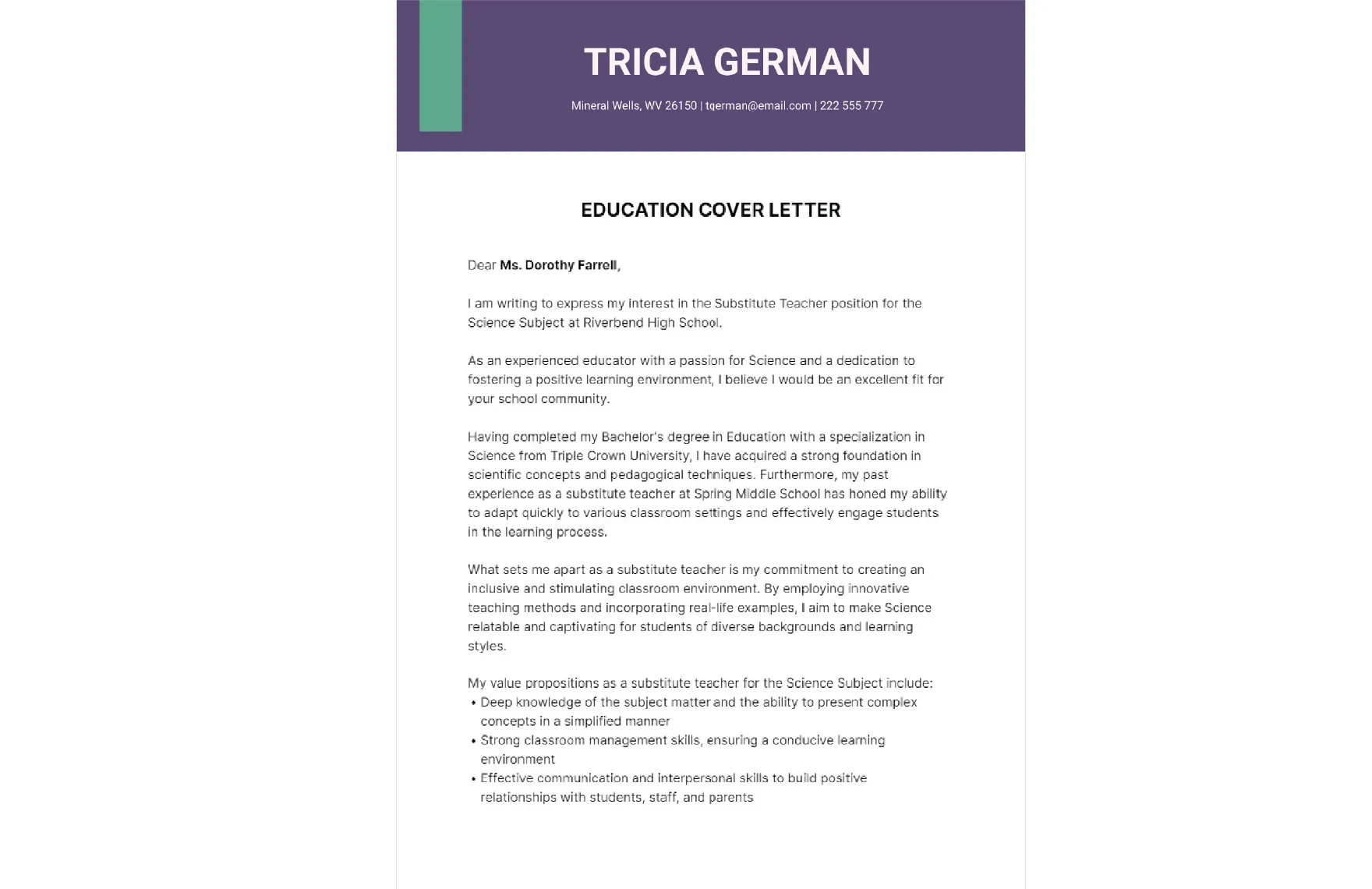 39169 tailor cover letter