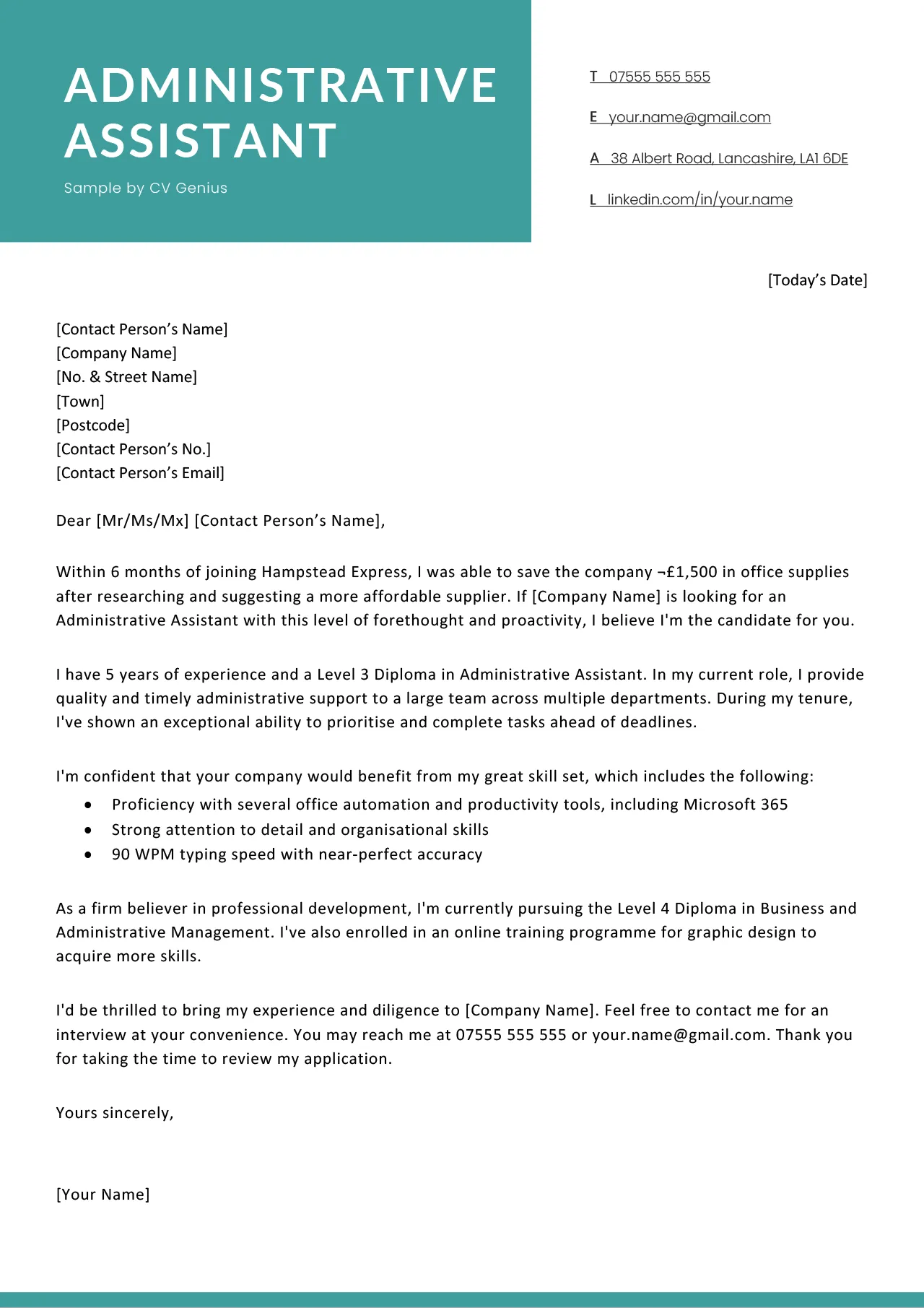 39192 cover letter formatting