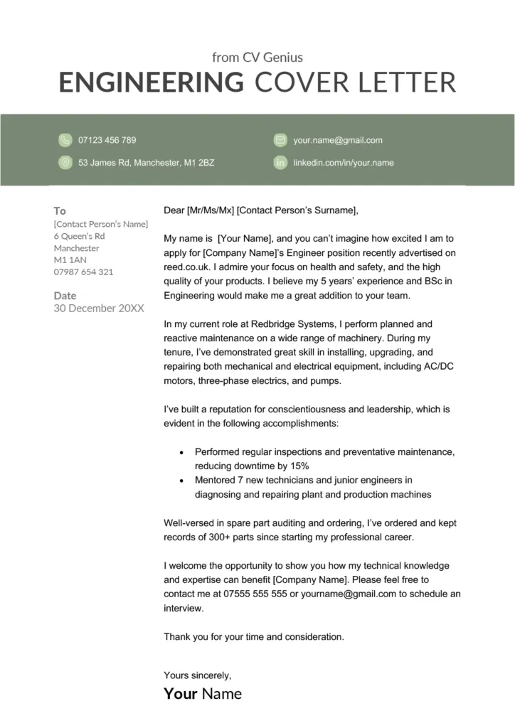 39193 engineering cover letter experience