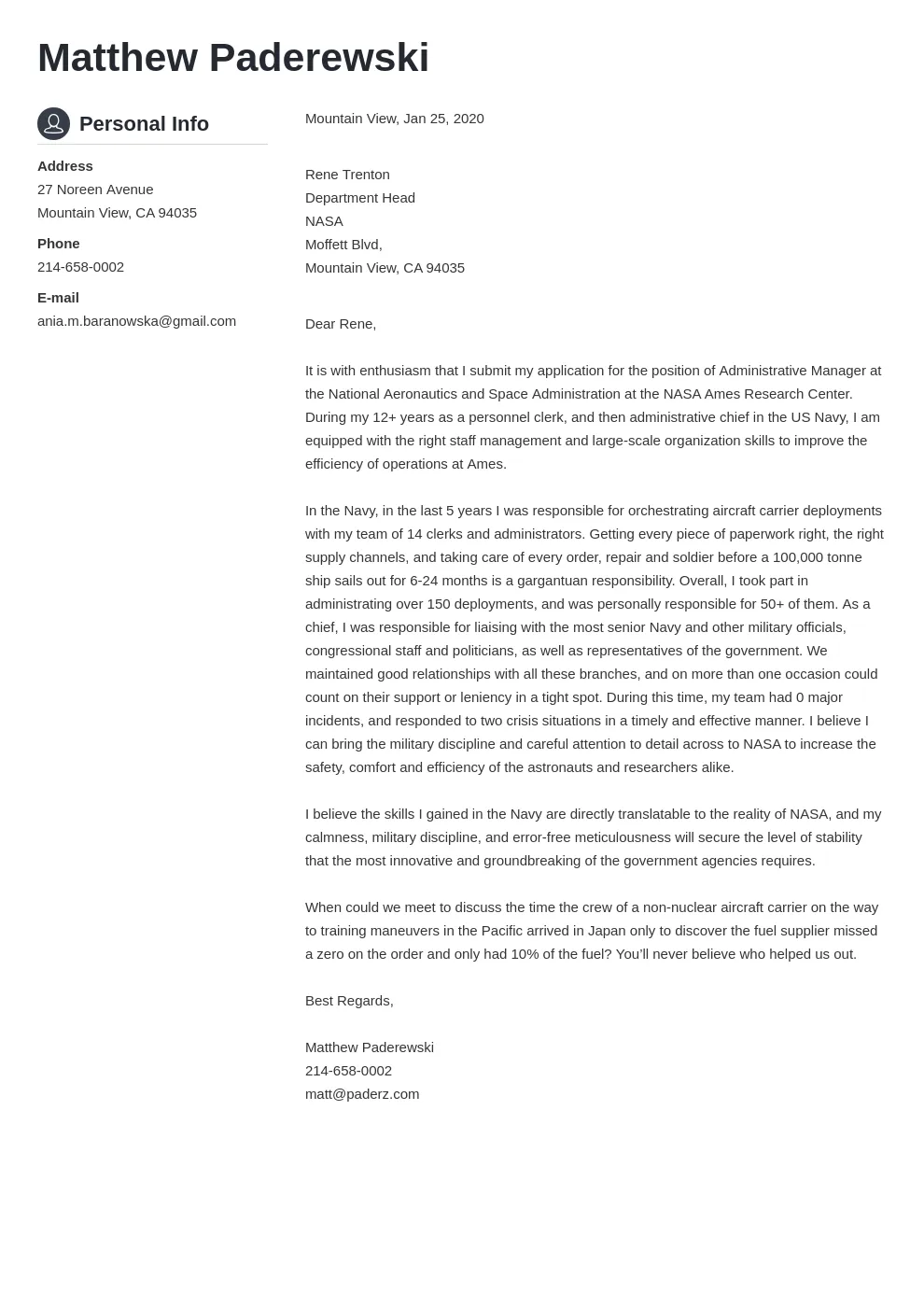 39206 administrative cover letter