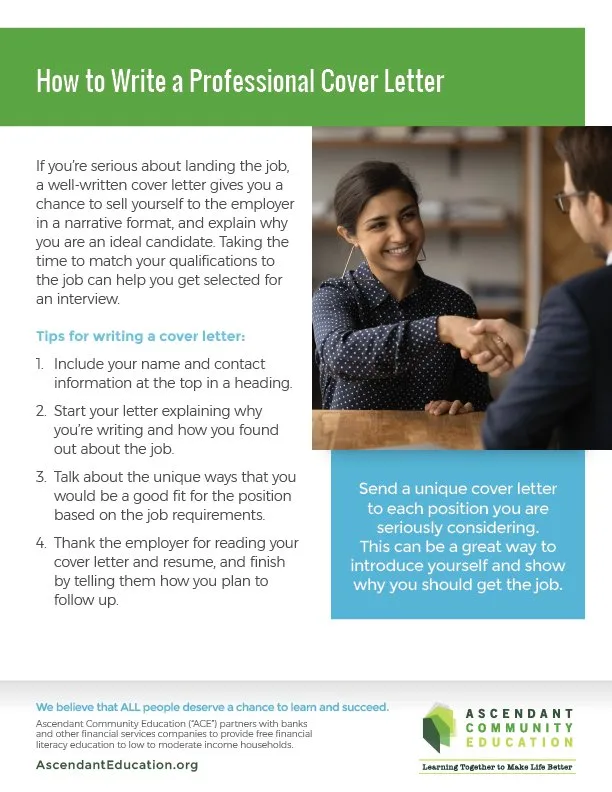 39207 cover letter components