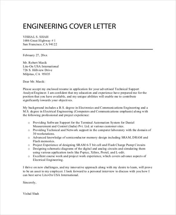 39207 cover letter formatting