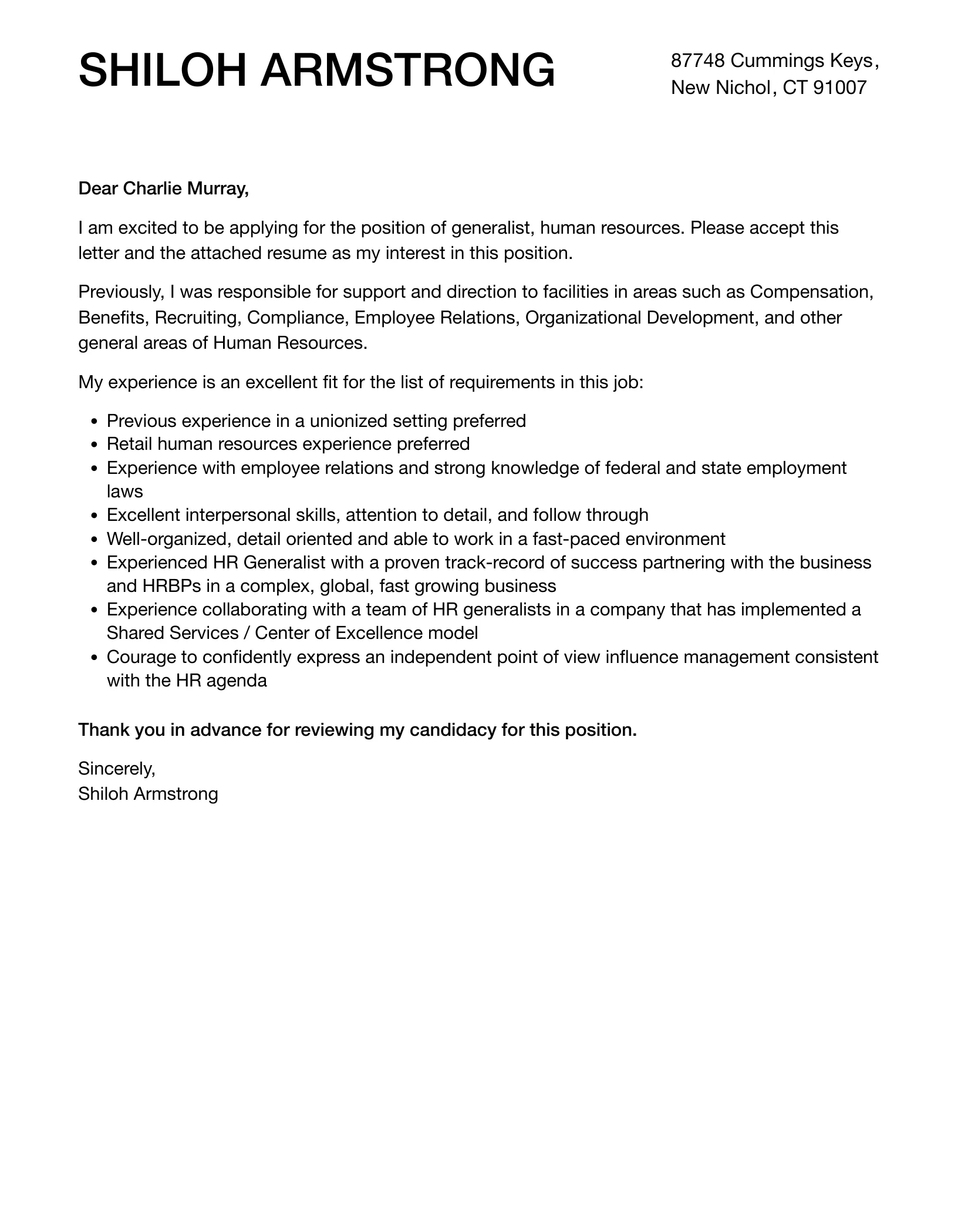 39209 action verbs cover letter