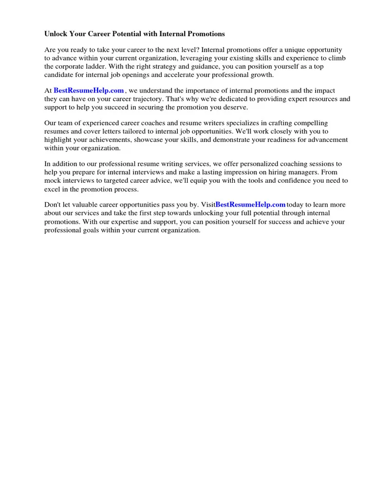 39219 internal promotion cover letter